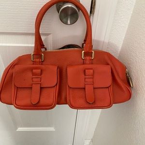 *Authentic* Burberry Leather Top Handle Handbag.